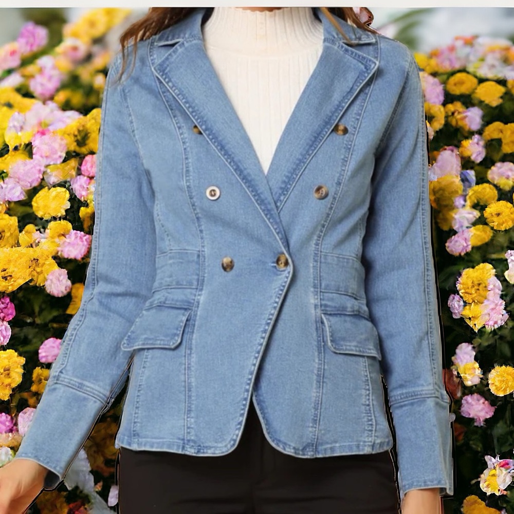 Allegra K Denim Blazer